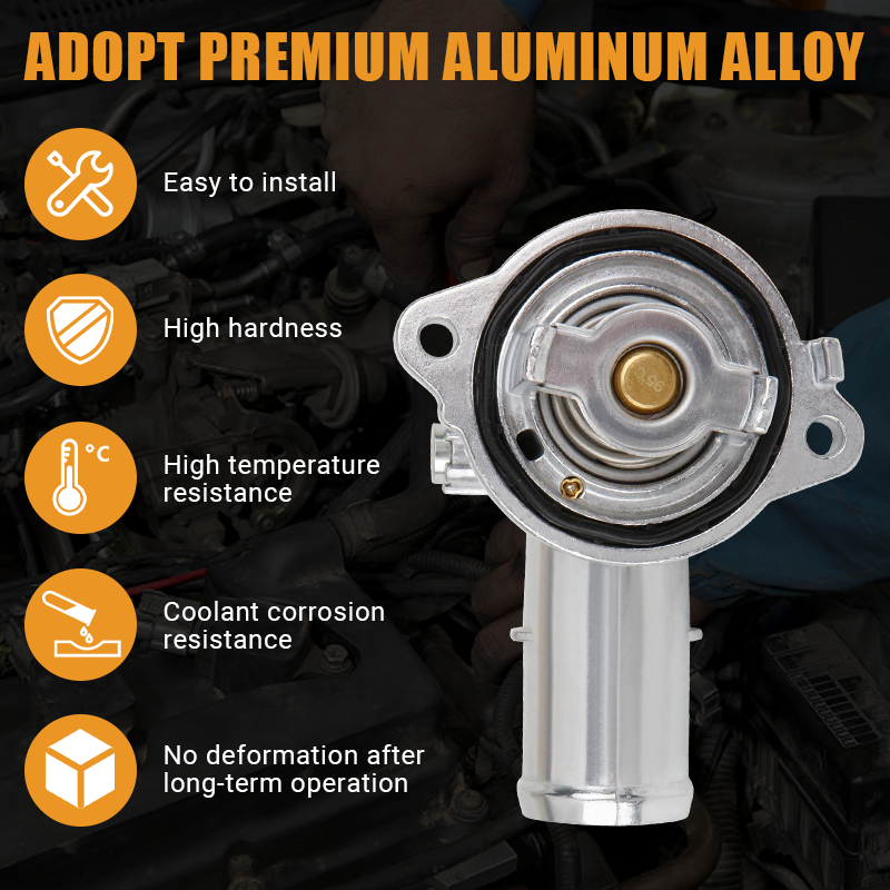 Adopting premium aluminum alloy, the Vypart 902-852 thermostat housing offers high hardness, excellent heat resistance, and coolant corrosion resistance, ensuring no deformation and lasting durability for long-term engine operation.