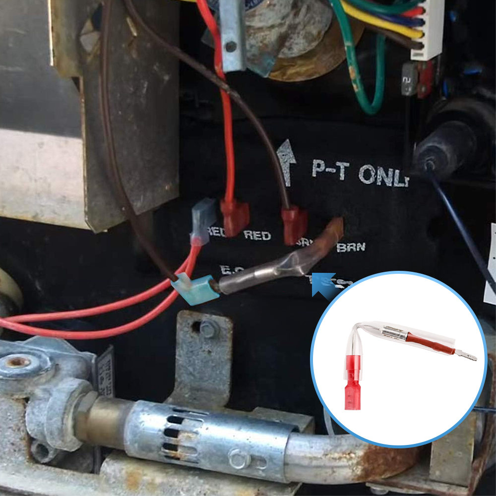 Clean, labeled comparison image or chart clearly differentiating each component in the kit (Fuse, Copper Wire, ECO Thermostat, T'STAT, Foam Cover) with its quantity