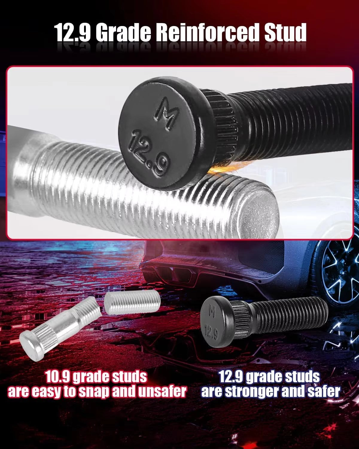 Image showcasing the lightweight advantage, such as holding one Vypart aluminum spacer in hand, compared to a heavier steel alternative