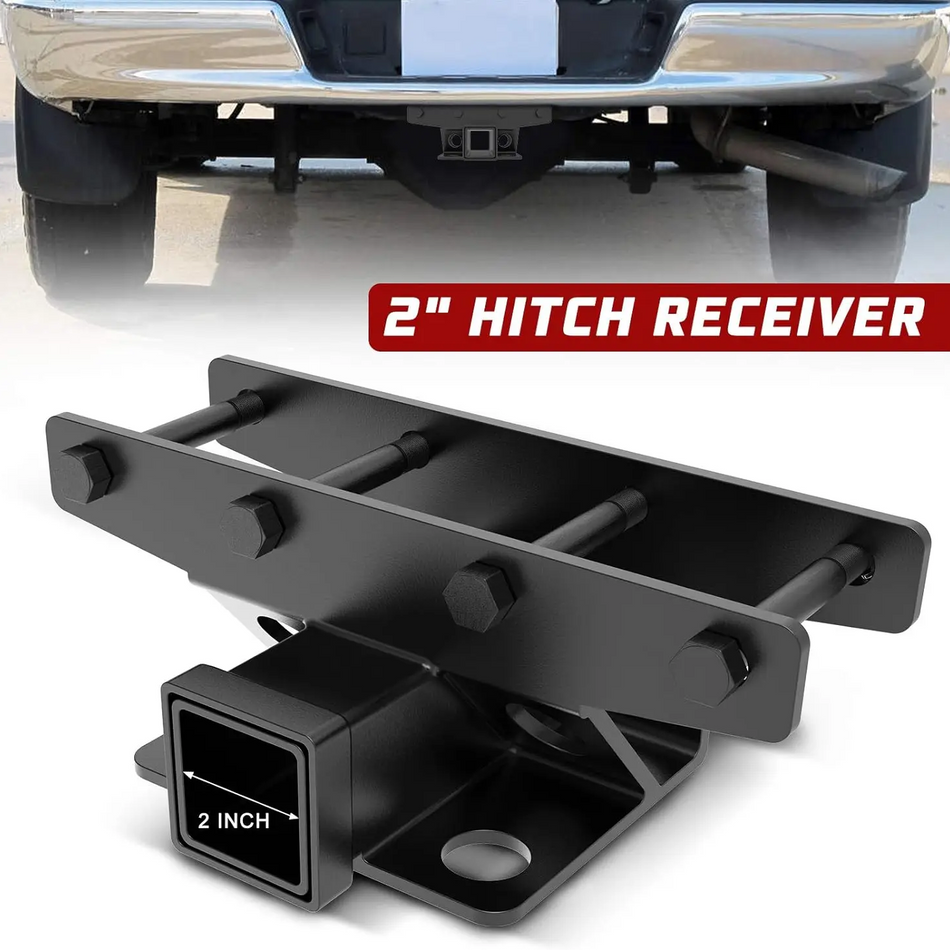 Vypart Auto Custom One Hitch & Cover Kit for 2 Inch Rear Receiver, main product shot with long-lasting powder coat