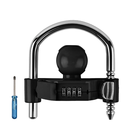 Vypart Black 4-digit Combination Lock for Trailer Hitch, main product image