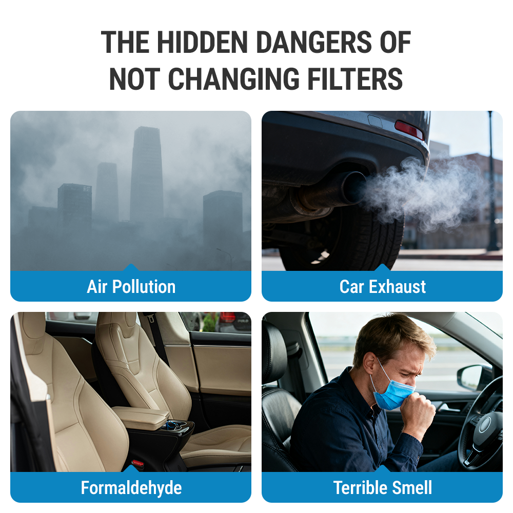 installation guide image for replacing a cabin air filter with the Vypart CP743