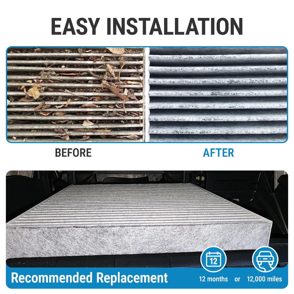 installation guide for replacing the cabin air filter in Honda CRV, Accord, Civic models