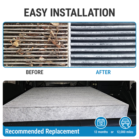 installation guide for replacing the cabin air filter in Honda CRV, Accord, Civic models