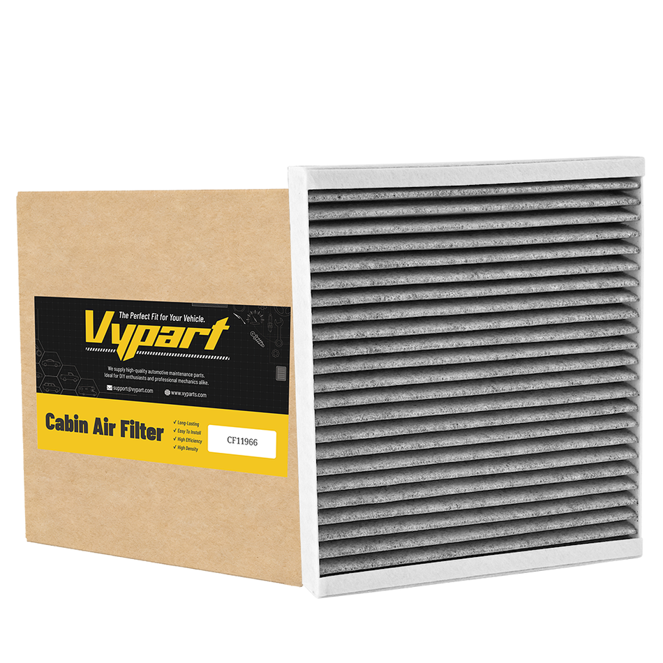 Vypart CF11966 Cabin Air Filter, ensures fresh clean air with premium cotton filter media, displayed on a white background