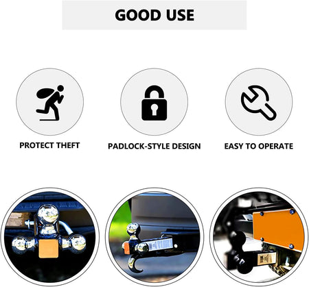 Vypart complete hitch lock pin kit packaging, includes L-pin, cotter pin, and storage pouch