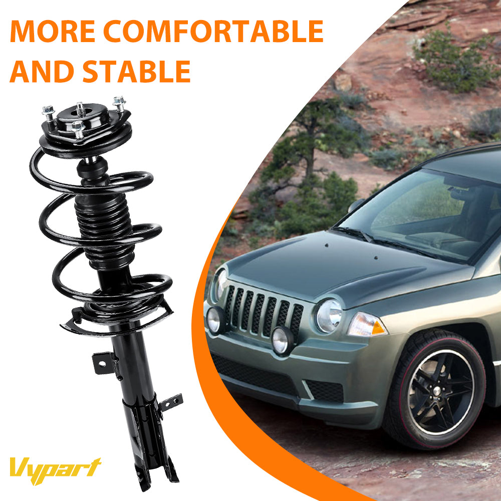 Installation diagram or side-by-side comparison of old vs new Vypart complete front struts