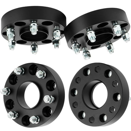 Complete 4-piece kit of Vypart 1.5-inch thick forged wheel adapters with 6x5.5 bolt pattern, showcasing premium packaging