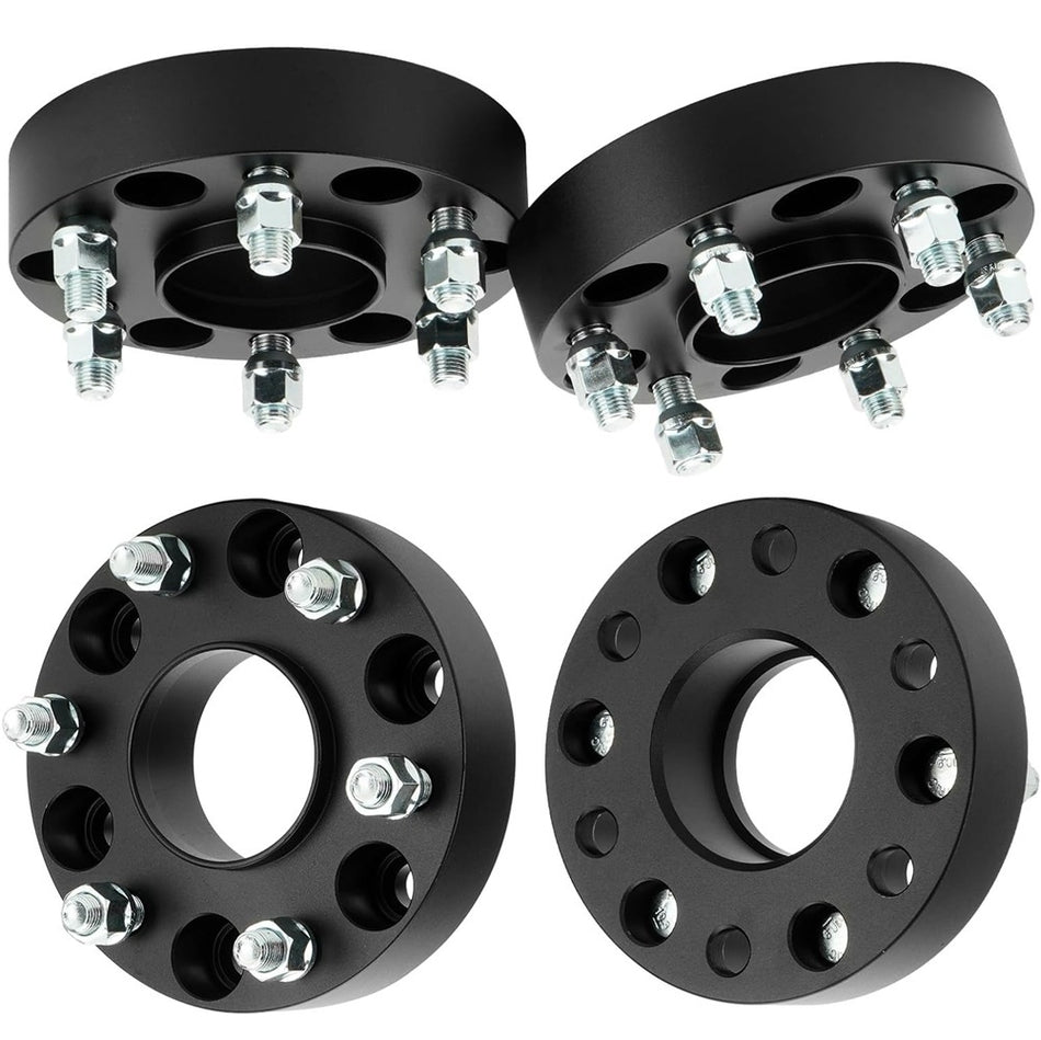 Complete 4-piece kit of Vypart 1.5-inch thick forged wheel adapters with 6x5.5 bolt pattern, showcasing premium packaging