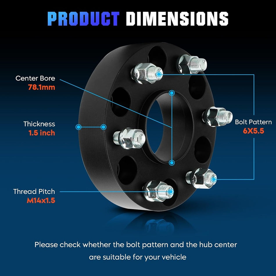 Engineering cutaway side view of the Vypart forged adapter, clearly illustrating the solid 1.5-inch construction and internal structure