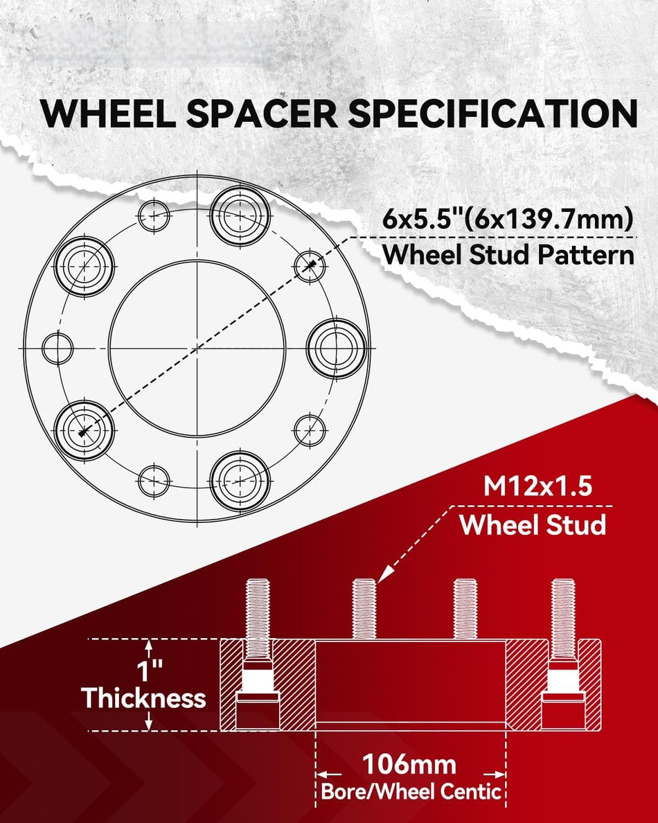 showing the superior finish and hub-centric design of Vypart spacers