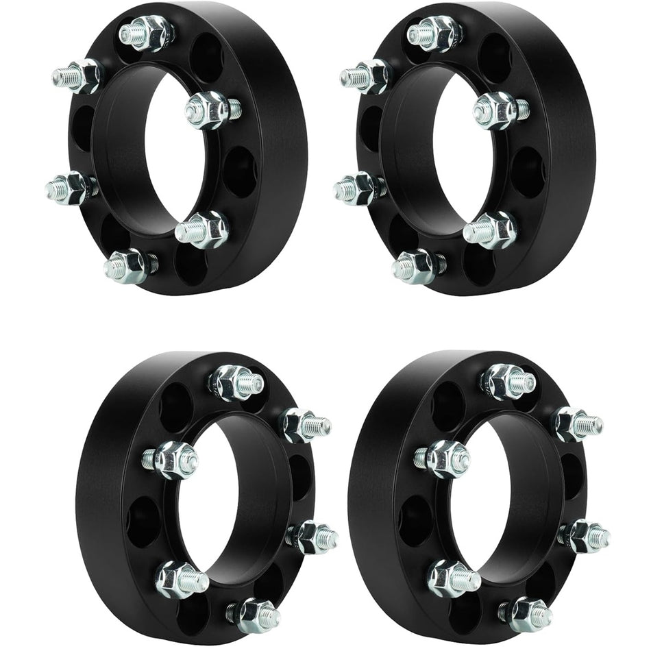 Complete 4-piece set of Vypart 1.5-inch thick forged wheel spacers with 6x5.5 (6x139.7mm) bolt pattern, presented in premium packaging