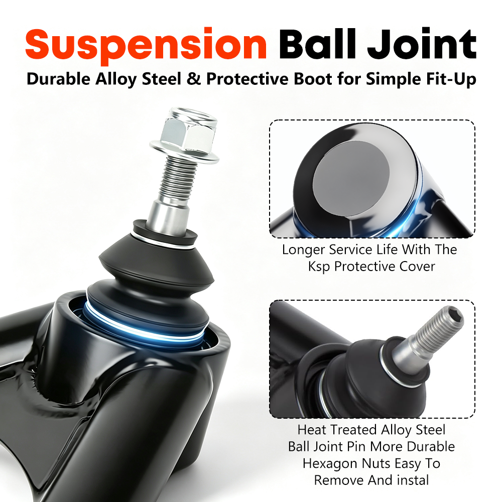 DOM Steel Tubular Upper Control Arms for 1999-2006 Chevrolet Silverado 2WD 4WD 2-4 Inch Lift