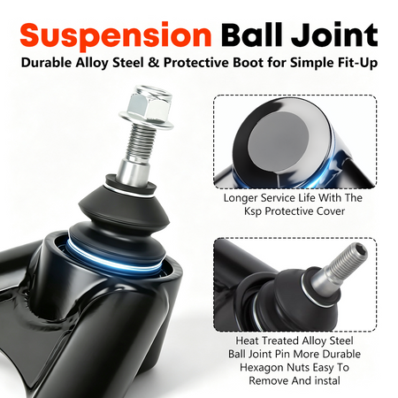 DOM Steel Tubular Upper Control Arms for 1999-2006 Chevrolet Silverado 2WD 4WD 2-4 Inch Lift