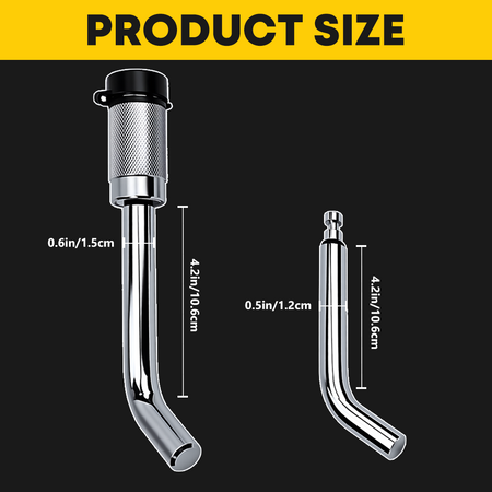 Close-up detail of the heavy-duty padlock included in the Vypart 4-in-1 towing hitch lock set