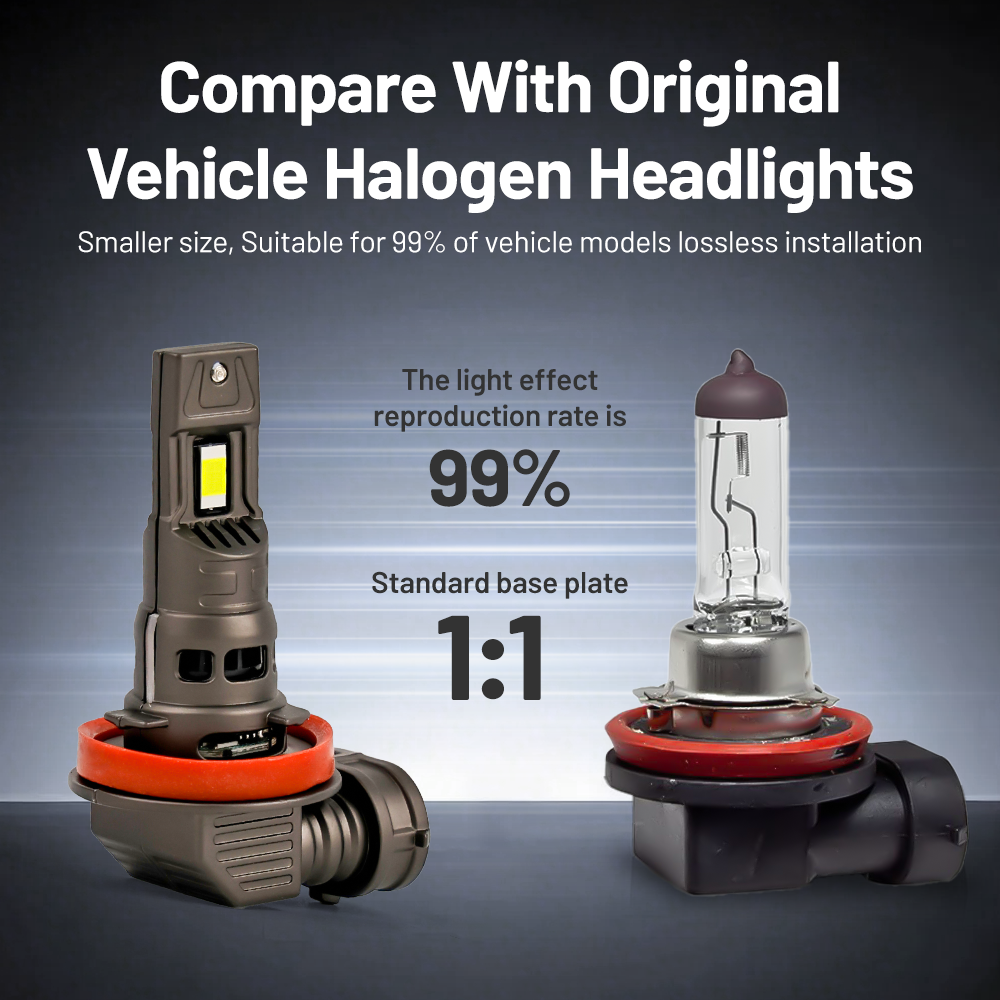 Road illumination beam pattern of Vypart 30000LM LED fog lights, effectively cutting through fog and enhancing night driving safety