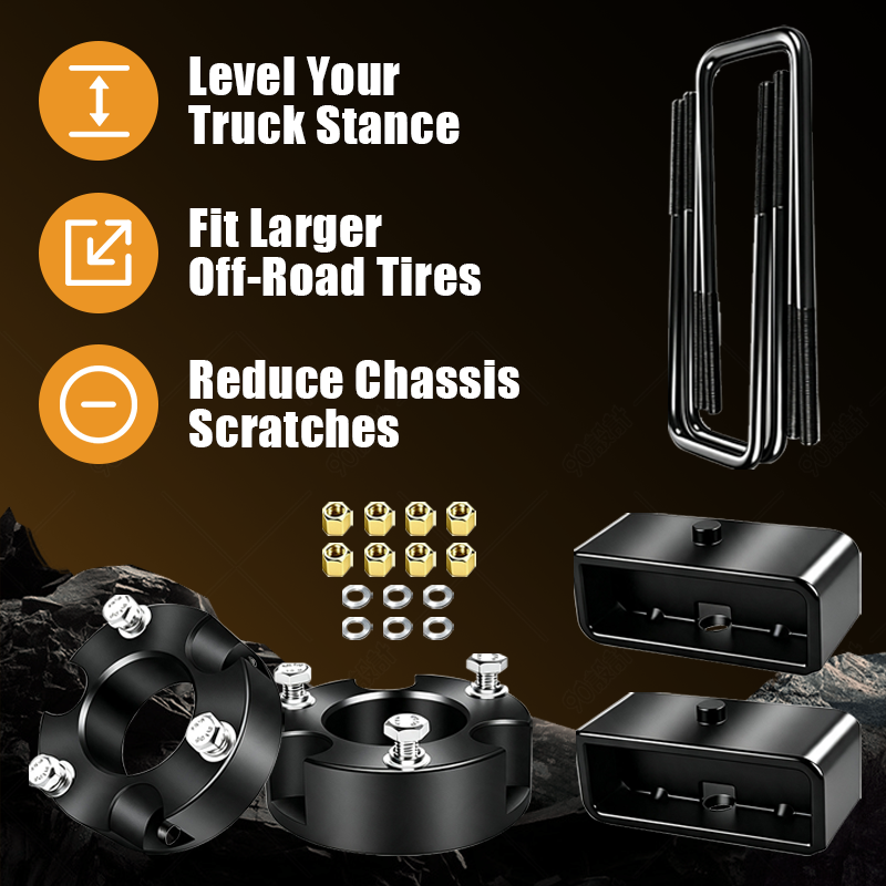 Suspension upgrade advantages: improved ground clearance, aggressive styling, corrosion resistance and safe extreme off-road driving performance