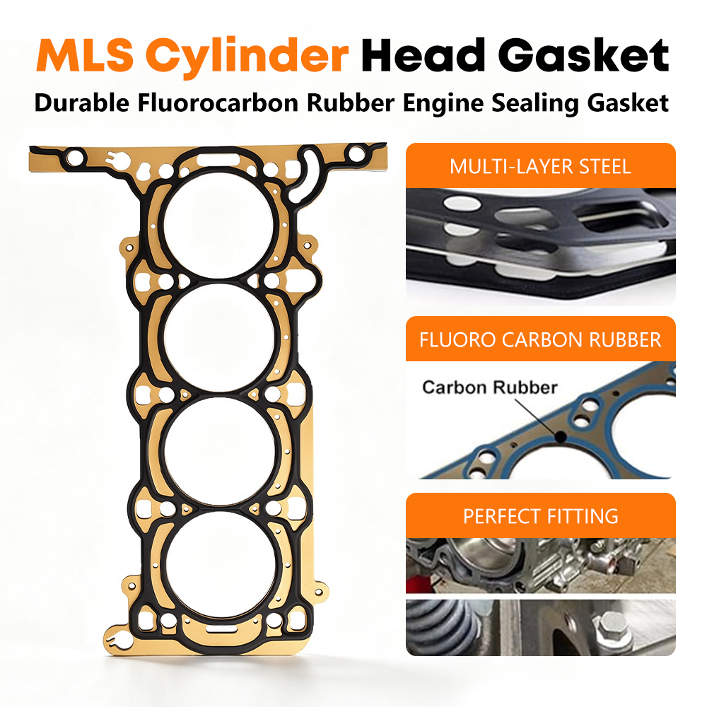 Vypart MLS Cylinder Head Gasket – Multi-Layer Steel Construction, Durable Fluorocarbon Rubber Engine Sealing, Perfect OE Fitting for 1.4L Chevy and Buick Engines