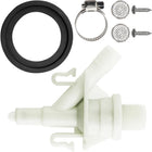 Vypart RV Toilet Water Valve Kit 385311641 for Sealand Dometic 300-321 Models, includes hose, outlet, and seals on white background