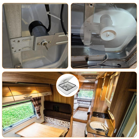 	
Diagram illustrating the airflow path and circulation pattern created by the Vypart 6-inch RV bathroom exhaust fan