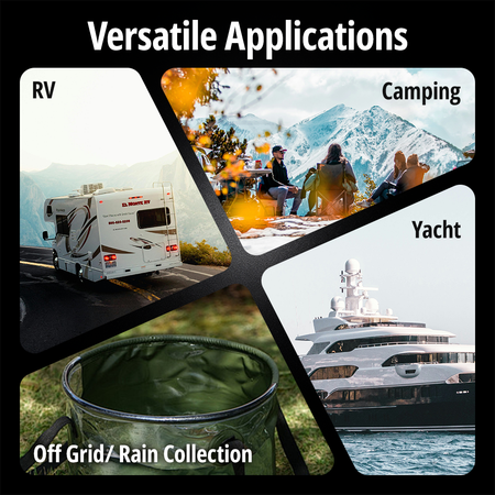Vypart RV water pump automatic pressure switch delivers consistent 55 PSI water flow on demand
