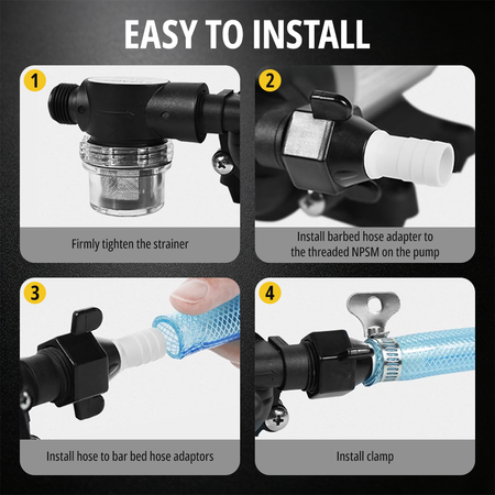 Vypart 12V RV water pump installation and wiring connection guide