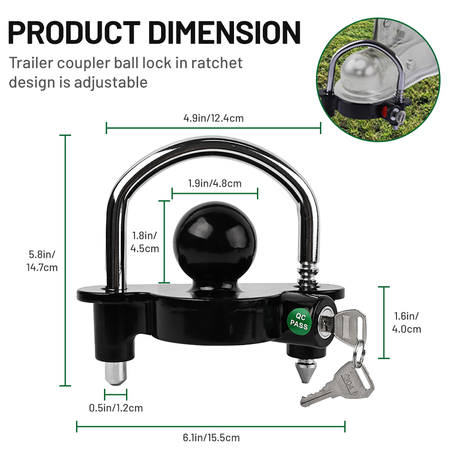 Demonstration showing the single key from the kit successfully unlocking both a 5/8 inch and a 1/2 inch pin lock