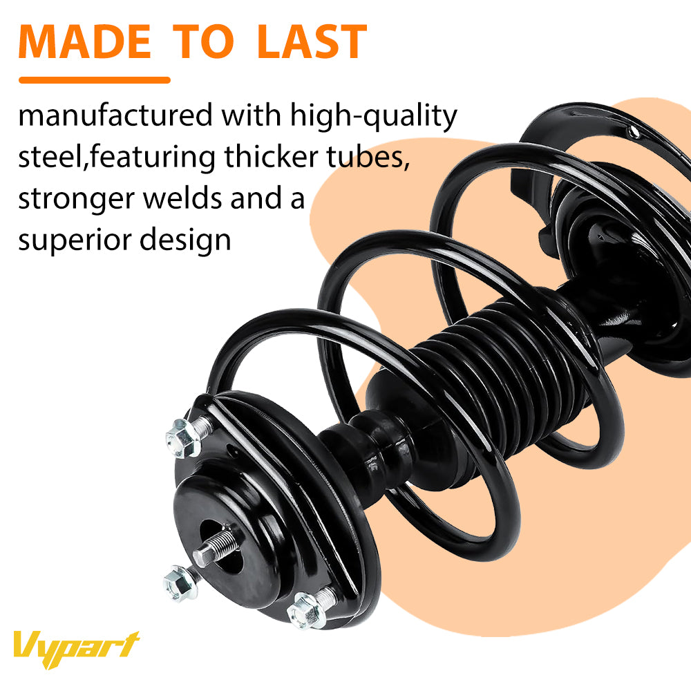 Detailed view of the spring, shock absorber, and mounting components of the Vypart complete strut assembly