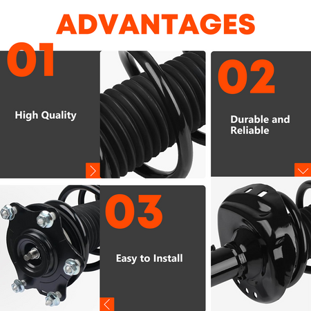 Detailed view highlighting the spring assembly and shock absorber construction of the Vypart complete strut