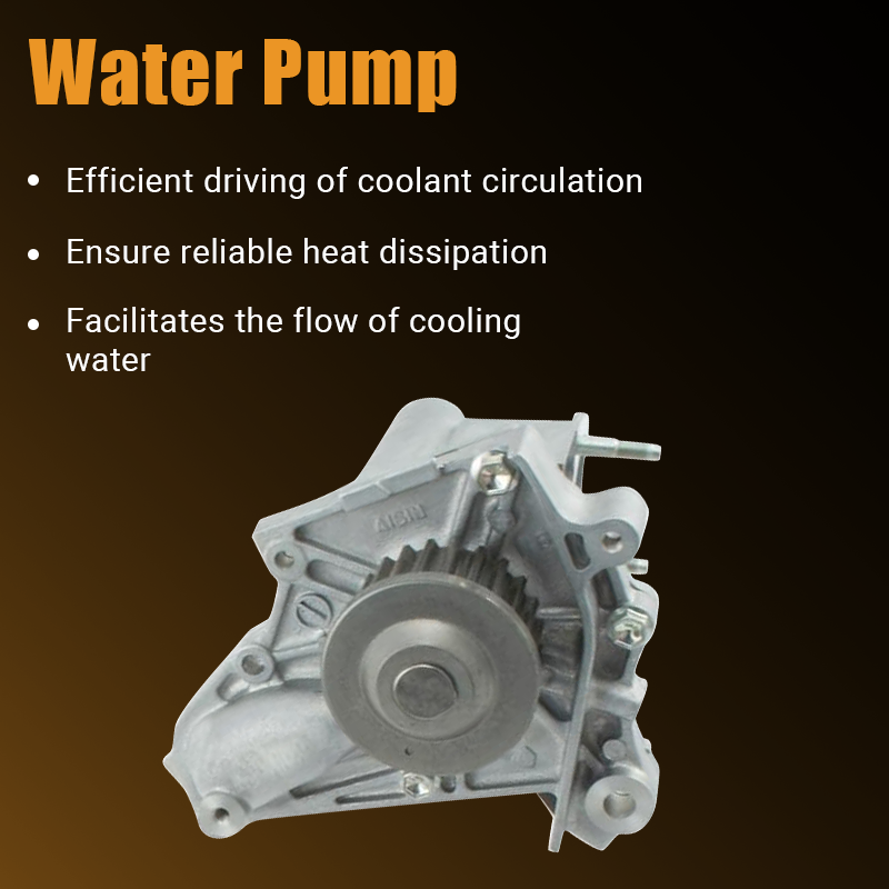Close-up of the Vypart TKT-002 water pump, emphasizing its efficient driving of coolant circulation, reliable heat dissipation, and facilitation of cooling water flow.