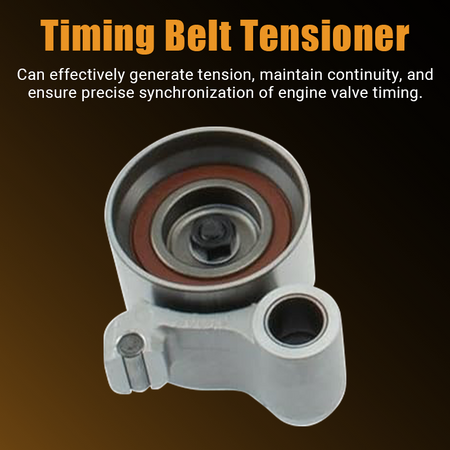 Close-up of the Vypart TKT-024 metal tensioner, highlighting its ability to effectively generate tension, maintain continuity, and ensure precise synchronization of engine valve timing.