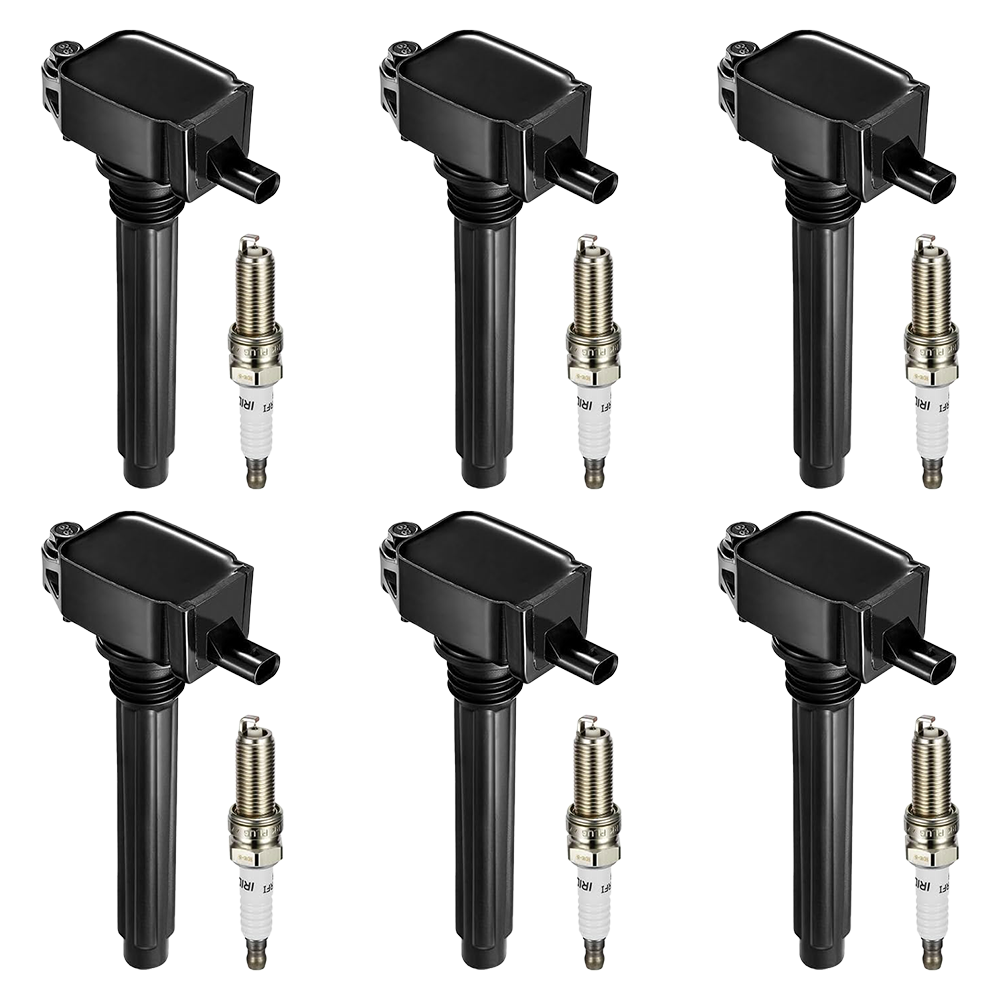 Vypart UF648 Ignition Coil and Spark Plug 12-Piece Kit for Jeep Dodge Chrysler V6