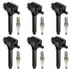 Vypart UF648 Ignition Coil and Spark Plug 12-Piece Kit for Jeep Dodge Chrysler V6