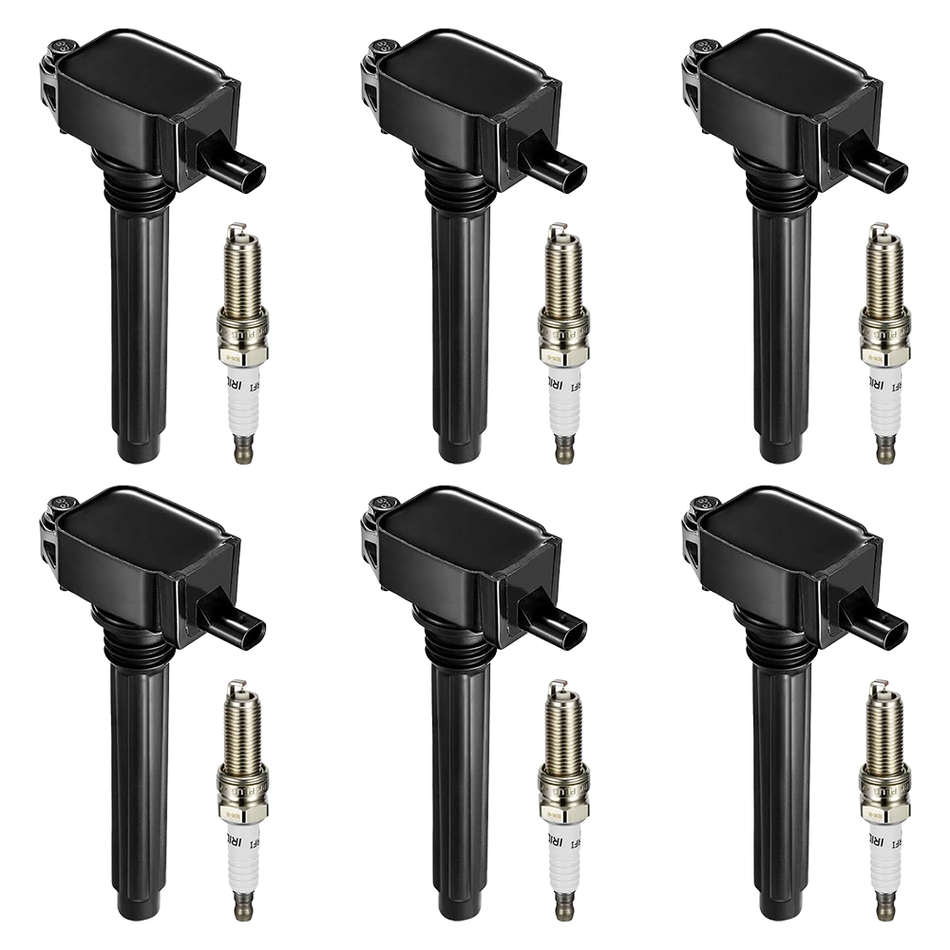 Vypart UF648 Ignition Coil and Spark Plug 12-Piece Kit for Jeep Dodge Chrysler V6