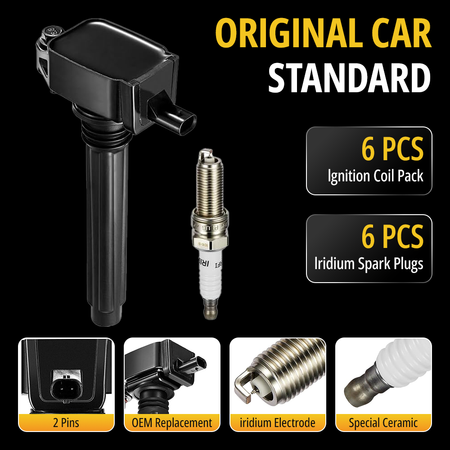 12-piece set including 6 UF648 ignition coils and 6 97390 spark plugs