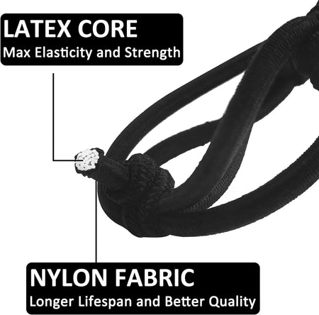 Comparison showing the Vypart cargo net both relaxed and stretched to its full size