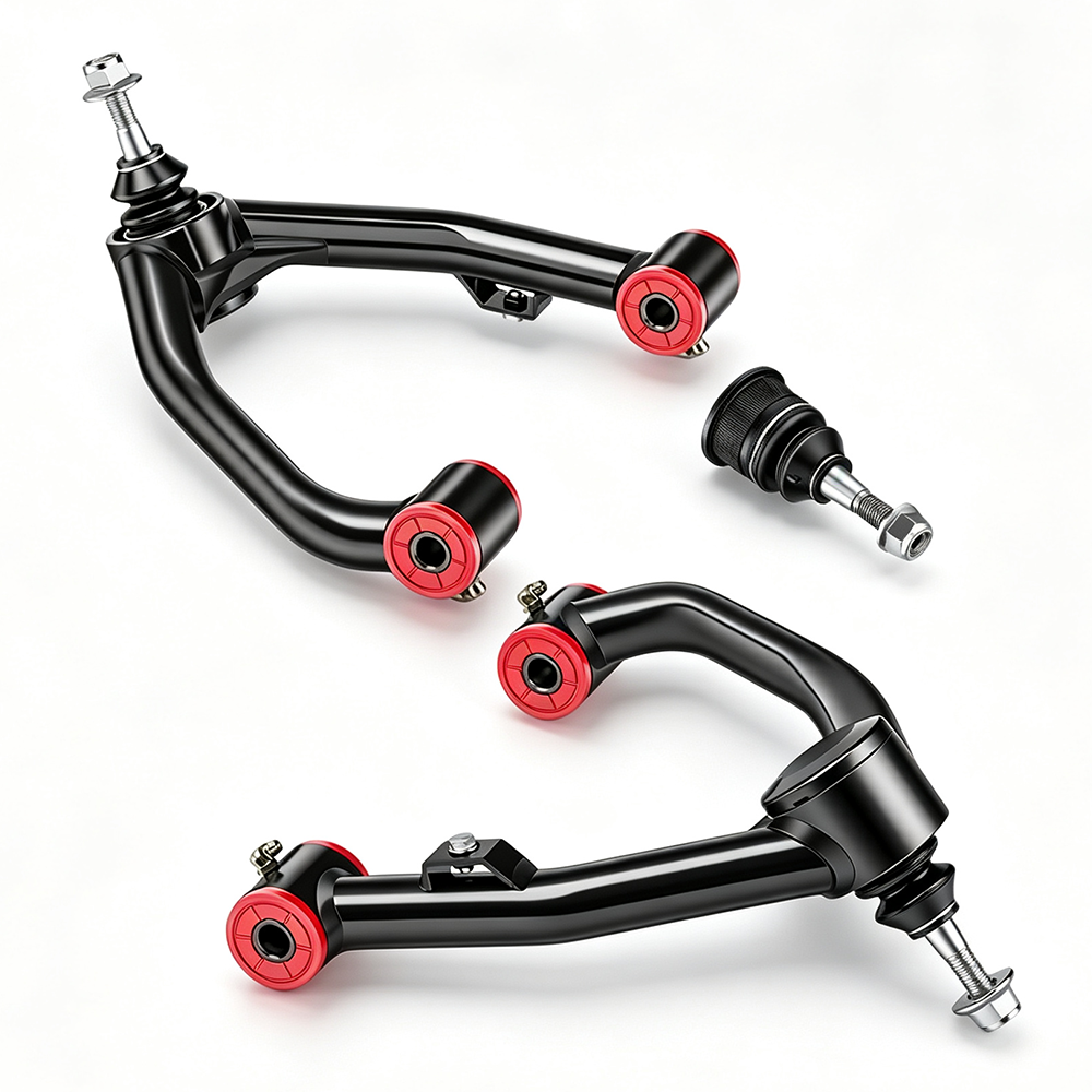 Pair of Vypart tubular steel front upper control arms for 2-4 inch lifted Chevy Silverado and GMC Sierra 1500