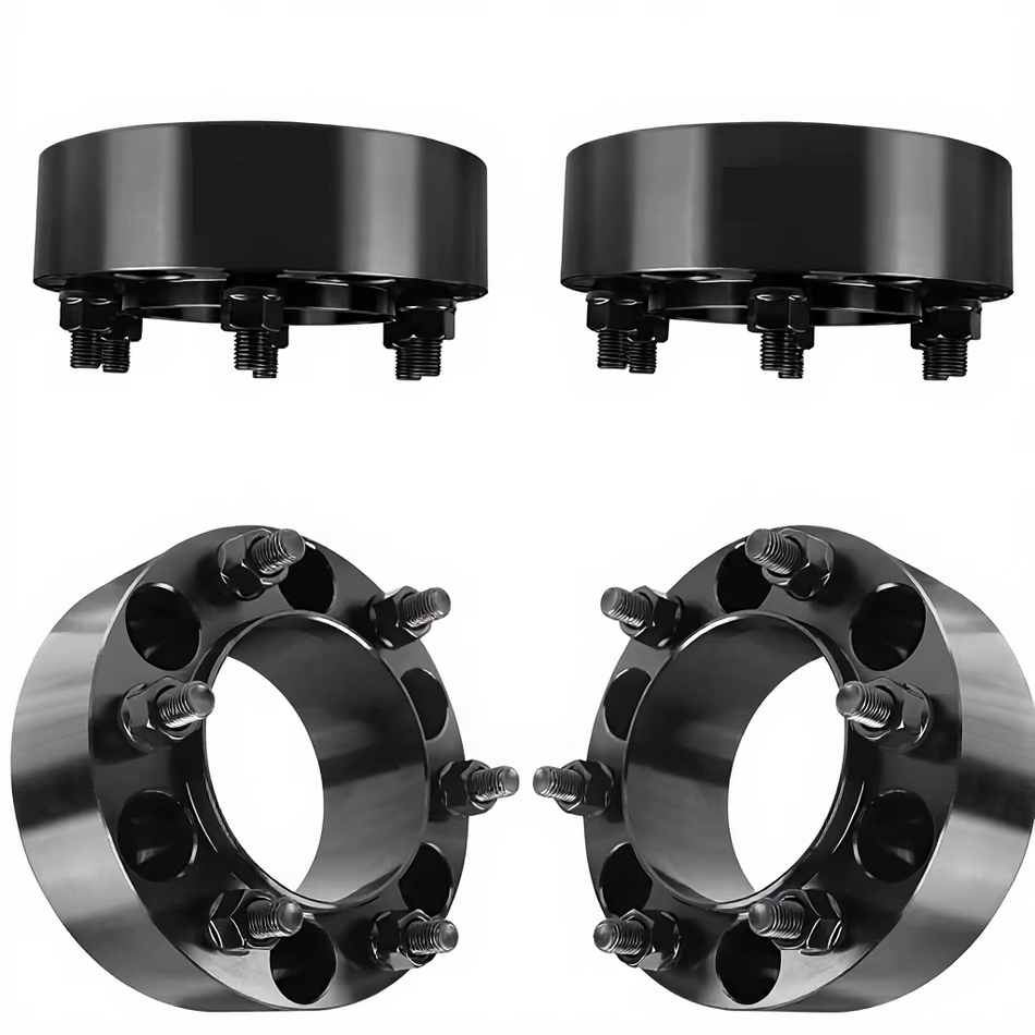 Macro shot highlighting the precise CNC machining and smooth anodized surface finish of the Vypart 6x5.5 hubcentric wheel spacer