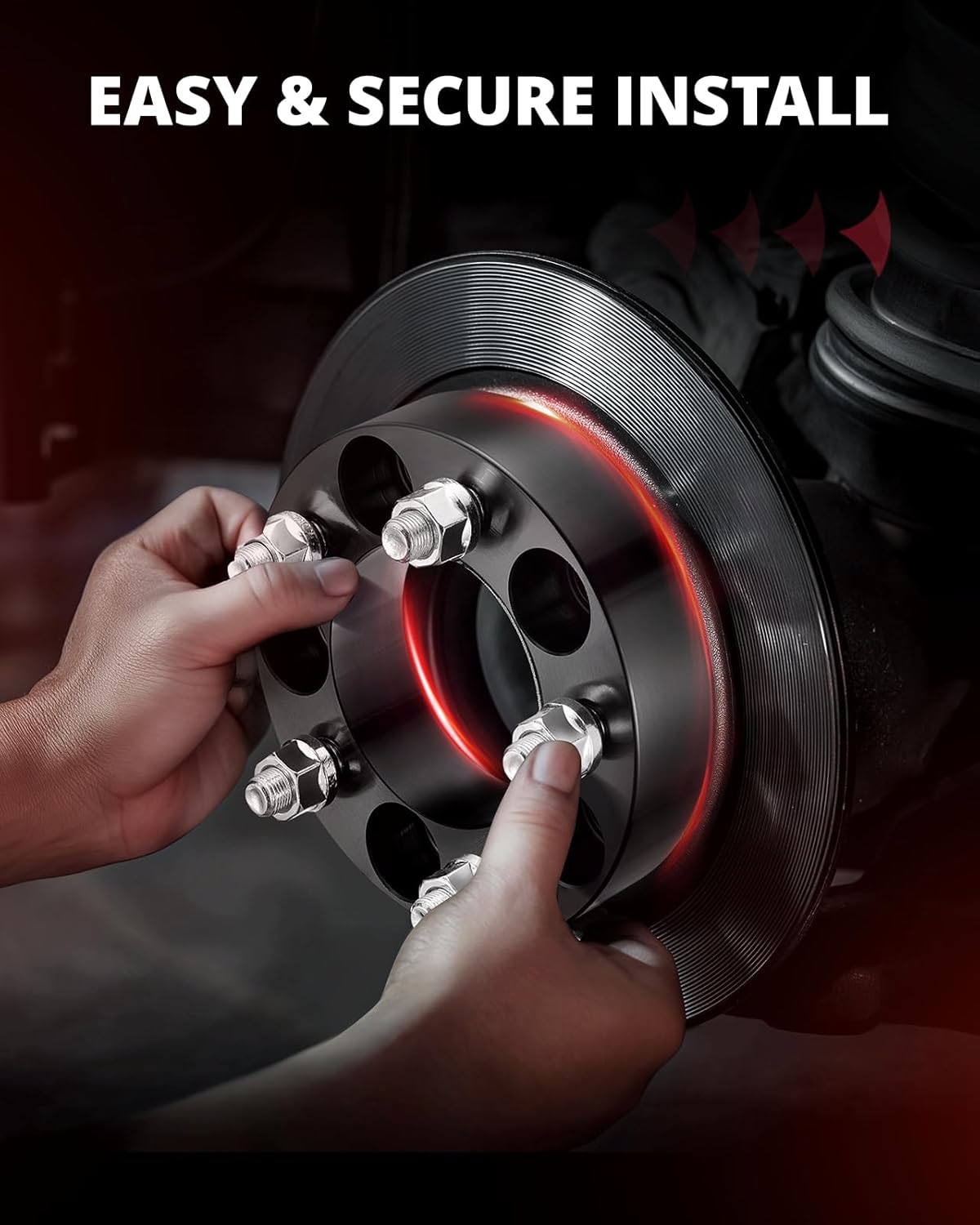 Complete set of Vypart 2-inch wheel spacers with all hardware
