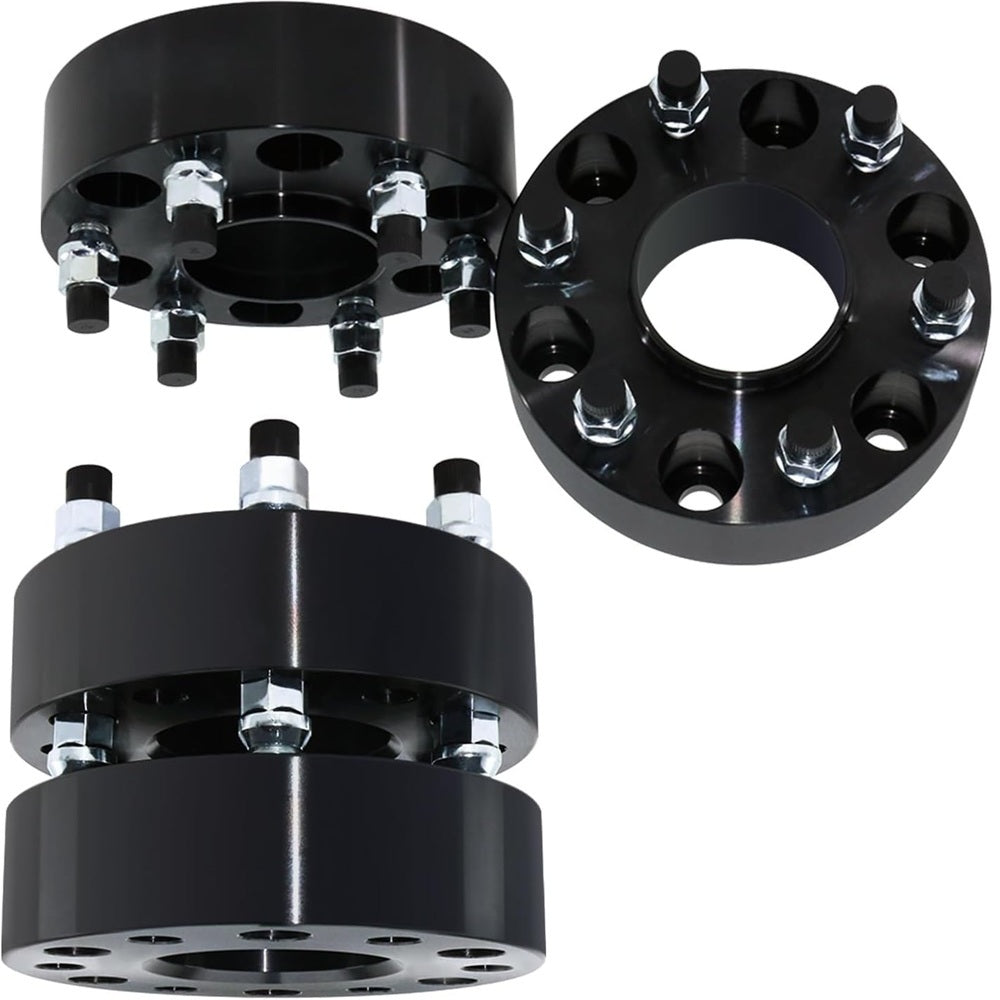 Diagram illustrating how to install the Vypart wheel spacers between the vehicle hub and the wheel, showing bolt pattern alignment