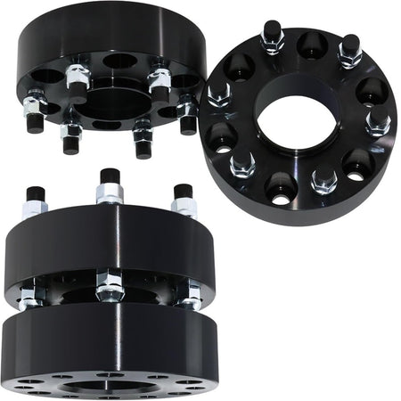 Diagram illustrating how to install the Vypart wheel spacers between the vehicle hub and the wheel, showing bolt pattern alignment