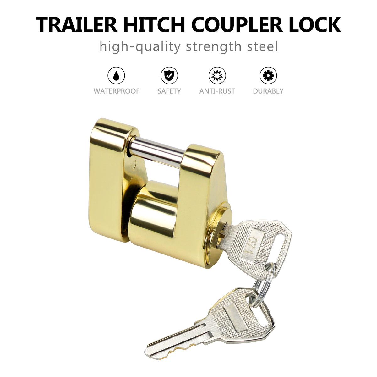 Image highlighting the corrosion-resistant zinc alloy construction and finish of the Vypart lock