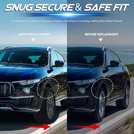 Diagram illustrating the installation of a hub-centric wheel spacer between the vehicle hub and wheel